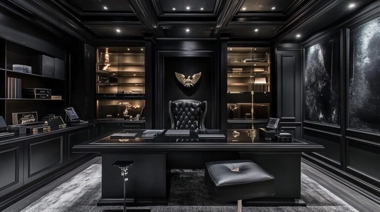 21 Unique Wall Trim Ideas for a Stylish Home Office with Light Tones and Dark Accents